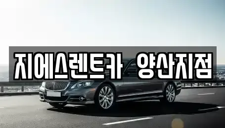 경남 양산시 동면 렌트카 전문 지에스렌트카  양산지점