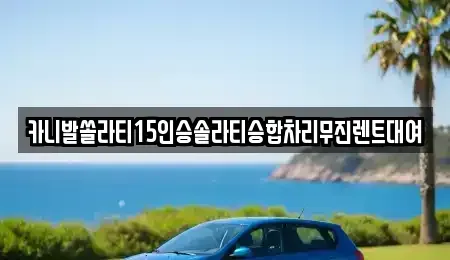 경남 창원시 마산합포구 신창동 렌트카 전문 카니발쏠라티15인승솔라티승합차리무진렌트대여