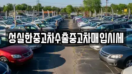 경남 창원시 중고차매입 전문 성실한중고차수출중고차매입시세