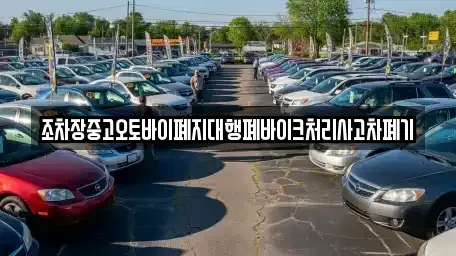 경북 영천시 망정동 중고차 전문 조차장중고오토바이폐지대행폐바이크처리사고차폐기