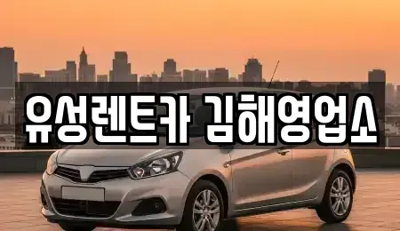 경상남도 김해시 삼정동 렌트카 전문 유성렌트카 김해영업소