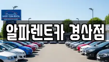 경상북도 경산시 상방동 렌트카 전문 알파렌트카 경산점