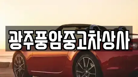 광주 북구 연제동 중고차 전문 광주풍암중고차상사