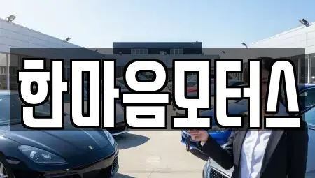 광주광역시 북구 유동 중고차매매 전문 한마음모터스