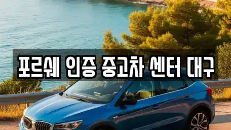 대구 동구 신암동 중고차 전문 포르쉐 인증 중고차 센터 대구