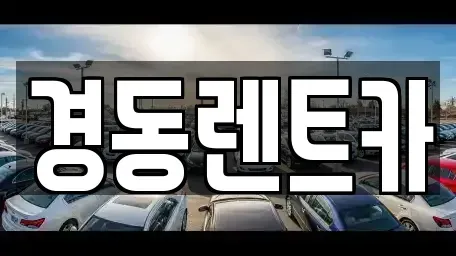 대구 중구 삼덕동1가 렌트카 전문 경동렌트카