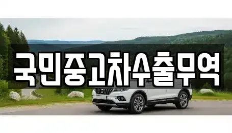 대전 유성구 신봉동 중고차매매 전문 국민중고차수출무역