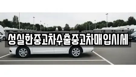 대전 중구 산성동 중고차매입 전문 성실한중고차수출중고차매입시세