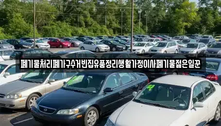대전광역시 대덕구 장동 중고차매입 전문 폐기물처리폐가구수거빈집유품정리생활가정이사폐기물젊은일꾼