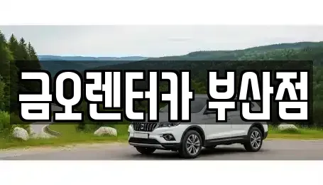부산 부산진구 부암동 장기렌트카 전문 금오렌터카 부산점
