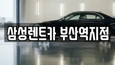 부산광역시 동구 초량동 렌트카 전문 삼성렌트카 부산역지점