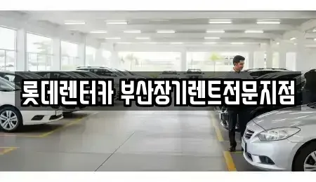 부산광역시 동구 초량동 장기렌트카 전문 롯데렌터카 부산장기렌트전문지점