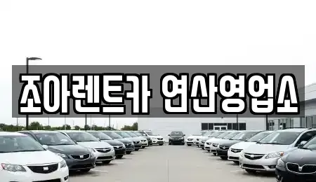 부산광역시 수영구 망미동 렌트카 전문 조아렌트카 연산영업소