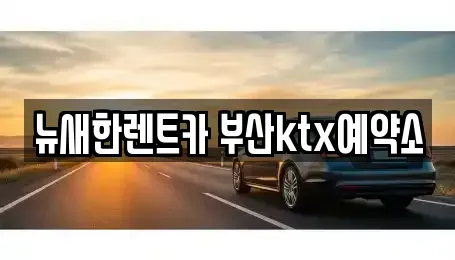 부산광역시 중구 동광동5가 장기렌트카 전문 뉴새한렌트카 부산ktx예약소