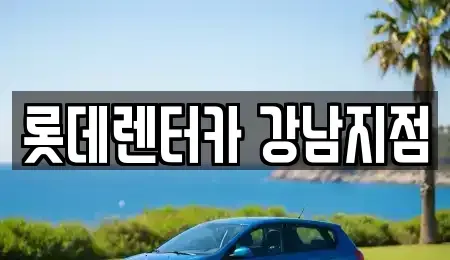 서울특별시 강남구 렌트카 전문 롯데렌터카 강남지점