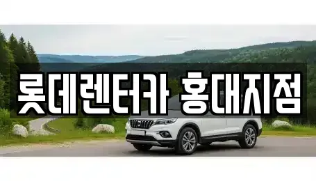 서울특별시 마포구 상수동 단기렌트카 전문 롯데렌터카 홍대지점