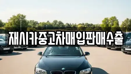 서울특별시 종로구 연지동 중고차매입 전문 재시카중고차매입판매수출
