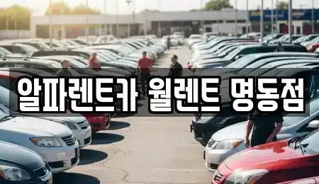 서울특별시 중구 남학동 렌트카 전문 알파렌트카 월렌트 명동점