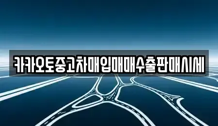 서울특별시 중구 남학동 중고차매입 전문 카카오토중고차매입매매수출판매시세