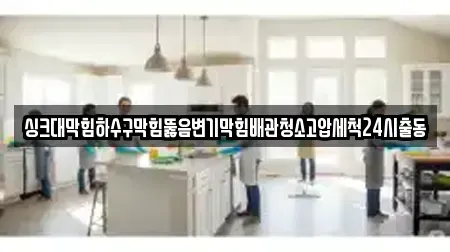 싱크대막힘하수구막힘뚫음변기막힘배관청소고압세척24시출동