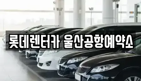 울산광역시 북구 송정동 렌트카 전문 롯데렌터카 울산공항예약소