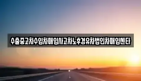 인천광역시 부평구 청천동 중고차매입 전문 수출중고차수입차매입사고차노후경유차법인차매입센타