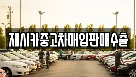 인천광역시 중구 관동3가 중고차매입 전문 재시카중고차매입판매수출