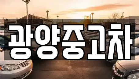 전라남도 광양시 광양읍 중고차매매 전문 광양중고차