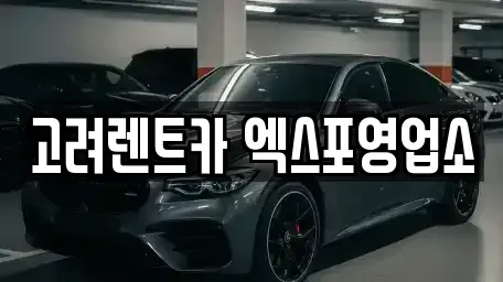 전라남도 여수시 오림동 렌트카 전문 고려렌트카 엑스포영업소