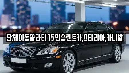 전북 군산시 신창동 렌트카 전문 단체이동쏠라티15인승렌트카,스타리아,카니발