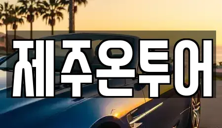 제주특별자치도 제주시 일도일동 렌트카 전문 제주온투어