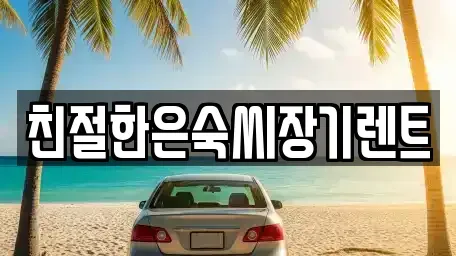 충남 보령시 내항동 장기렌트카 전문 친절한은숙씨장기렌트