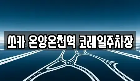 충남 아산시 온천동 렌트카 전문 쏘카 온양온천역 코레일주차장