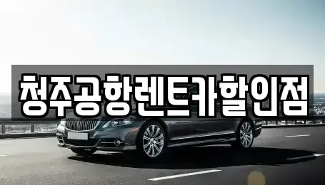 충북 청주시 청원구 외하동 렌트카 전문 청주공항렌트카할인점