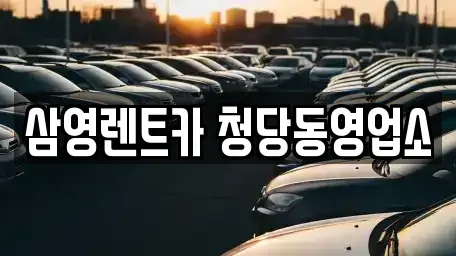 충청남도 천안시 동남구 청당동 렌트카 전문 삼영렌트카 청당동영업소
