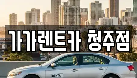 충청북도 청주시 청원구 내덕동 장기렌트카 전문 가가렌트카 청주점